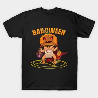 Halloween pumpkin head kid T-Shirt